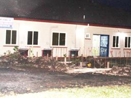 The parking lot renovation at the Veterans Affairs Memorial Center building