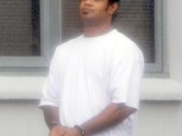Eddieboy Vaavale in handcuffs
