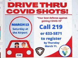 Vaccine drive-thu notice