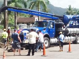 DPW vacuum truck when it was newly delivered in 2012.