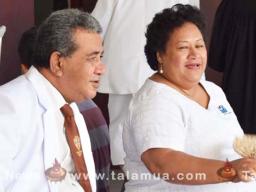The General Secretary of the Congregational Christian Church, Reverend Vavatau Taufao and the CEO of the Ministry of Revenue, and Matafeo Avalisa Fautuaalii