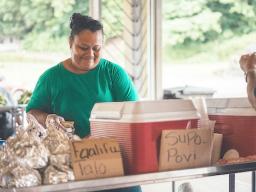 Vendor at Fagatogo Marketplace during National Farmers Market Week