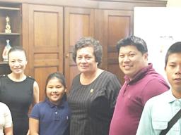 Amata with Victor Chen and his family