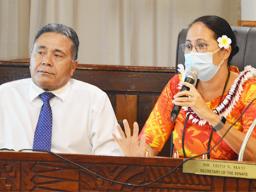 Director of Public Works, Faleosina Voigt and Papalii Laulii Alofa