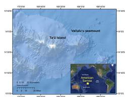 USGS graphic of underwater volcano near Ta'u American Samoa
