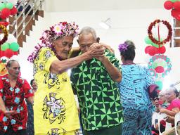 Senior couple dancing