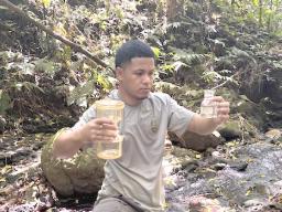 Water quality testing in Am Samoa National Park 