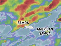 Satellite image taken 6pm Sunday 19 April 2020 (Samoa time)