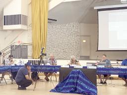 Overvew of head table  at the 195th Western Pacific Regional Fishery Management Council meeting