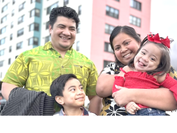 Michael Pese, Tupe Smith, and their children 