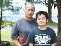 Frances Jane Saelua Togia and her youngest son