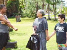 Frances Jane Saelua Togia, speaking with the pulenu’u