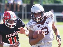 The ‘Sophomore’ quarterback for the Tafuna Warriors, Francisco Mauigoa