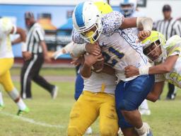 Johnson Talauega of the Samoana Sharks