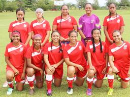 The American Samoa women’s national team pose