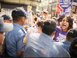 Women's Day protester in the Philippines