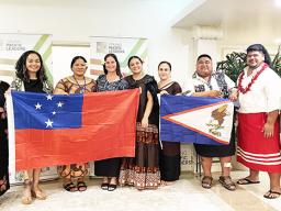 L-R Elizabeth Fano, Casuallen Atuatasi, Uputaua Lefauaitu, Aloma Hansel-Black, Arizona Leger, Tautasi Falana’i, Si’ufaga Kava, John Patu