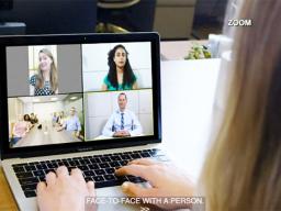 Screenshot of 4 people in a zoom chat