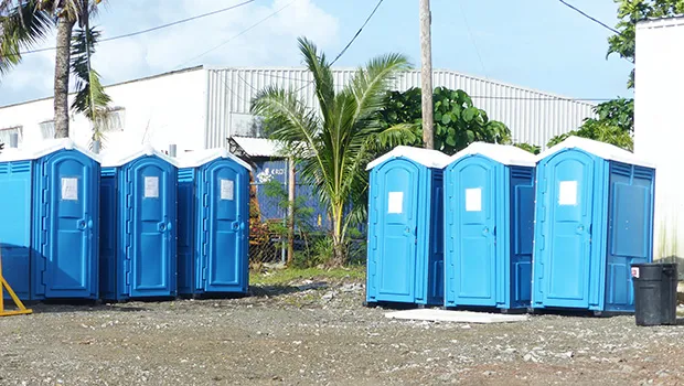 Portable toilets at Nuuuli Vo-Tech