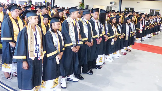 Some of the 79 graduates of the Nu’uuli Vocational Technical High School