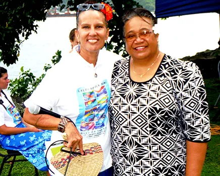 Regina Meredith-Fitiao (left) and Dr. Lagaaia Mary Taufetee,