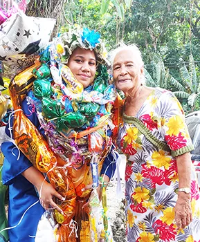 Valerie Faasi’u Simamao with her grandmother Lotonuu Faatafa Gago