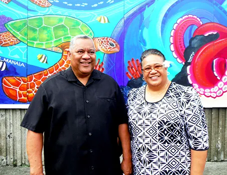  Lt. Governor Manu Peleti Mauga joins Dr. Lagaaia Mary Taufetee