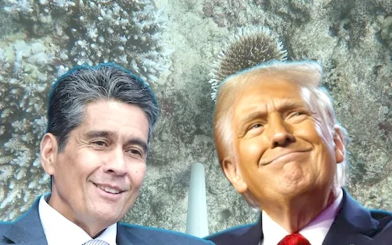 Surangel Whipps Jr, with trump