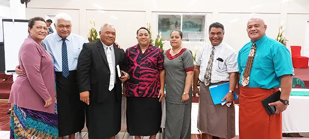 Pastor Faraimo Pagaialii and committee