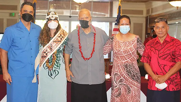 (L-R) Lt. Governor Eleasalo Ale, Molioleava Allison of FEMA, Mount T. Survey of Office of Samoan Affairs, Dr Elizabeth Lauvao and Director of Homeland Security, Samana Semo Ve'ave'a