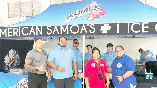 Samu’s Ice Cream at COVID vaccine site with DoH personnel