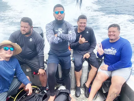 left to right is Ken Taimalie, Fale Tuilagi, Ailua Tauala, Sean Felise and Warren Sevaaetasi.