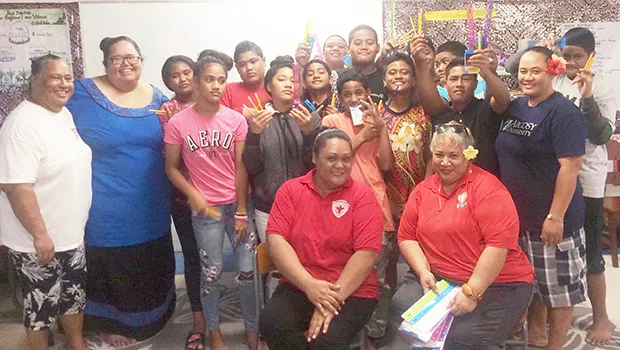 DOH Tobacco Diabetes Coalition members with Olosega-Ofu elementary students and teachers