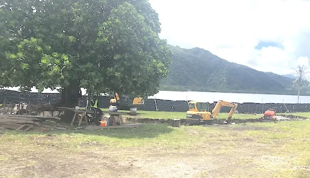 Site where amphitheater is being built 