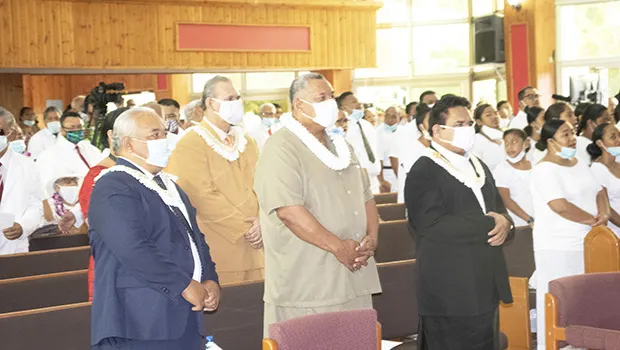 Gov. Lemanu P. S Mauga and other dignitaries