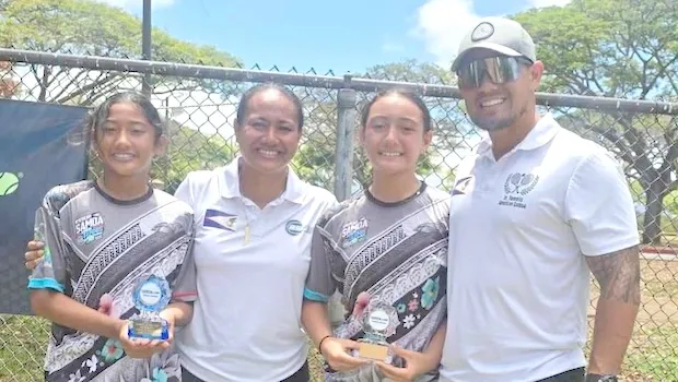 Joe and Leuila Ioane with their daughters Joella and Joele
