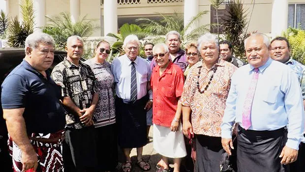  Papalii Faamausili Moli Malietoa - in the middle with the tie. [Photo: RNZI/Autagavaia Tipi Autagavaia] 