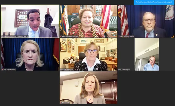 Congresswoman Amata testifying remotely 