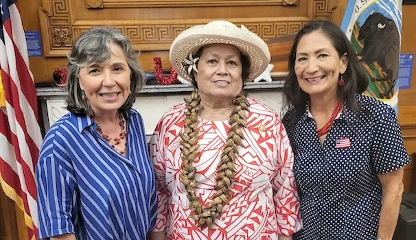 Congresswoman Aumua Amata with others