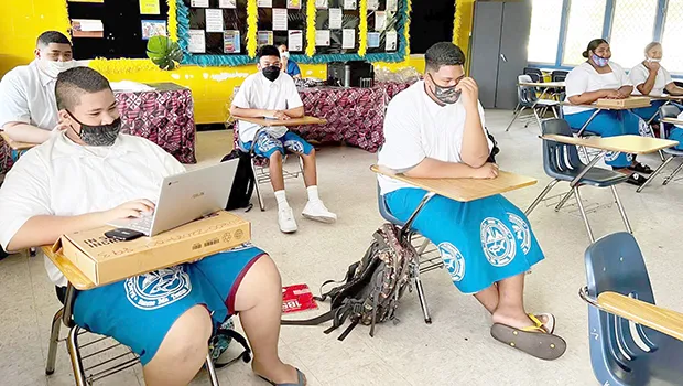 Samoana High School students in the classroom