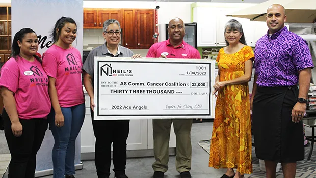 ACE presenting check to Cancer Coalition