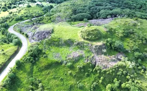 An aerial view of Ouballang terrace