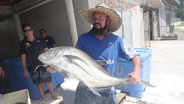 Dustin Snow with his winning catch
