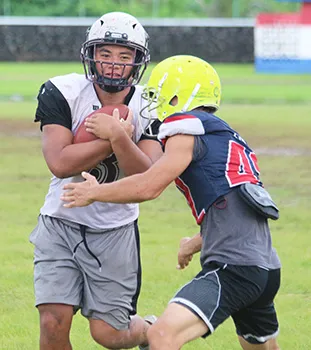 American Samoa’s All-Star running back, Koison Ozu and defensive back Ben Tikeri
