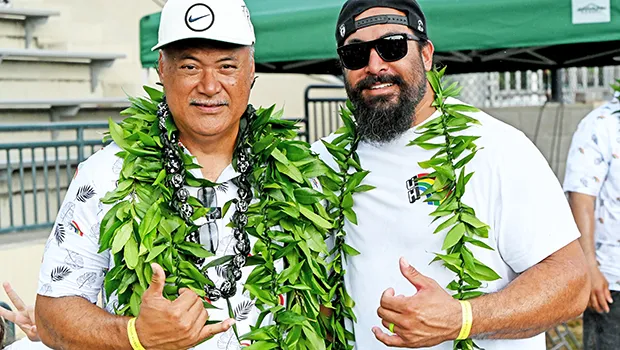 Alvis Satele and his son Brashton 