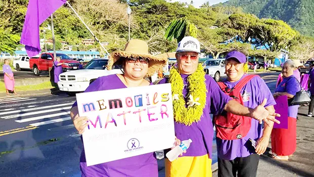 participants at Monday’s Alzheimer’s Awareness Month of November “Wave”