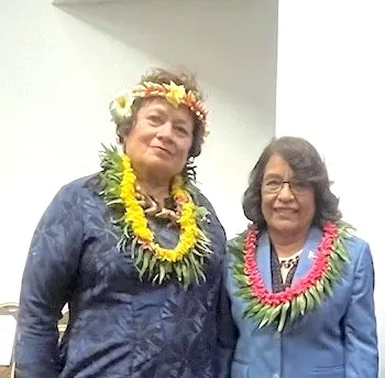 Amata with Republic of Marshall Islands President Hilda Heine