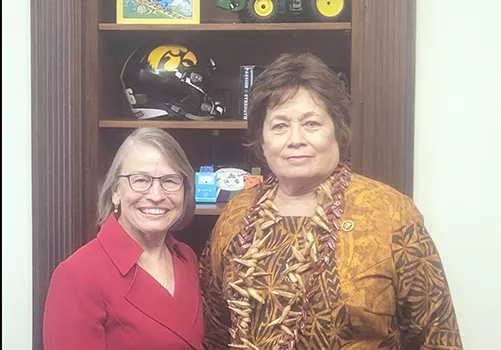 Amata with Rep. Dr. Miller Meeks