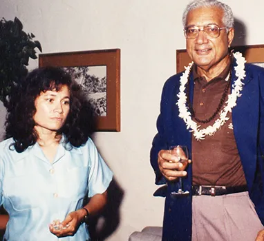 Aumua Amata and H.E. Ratu Sir Kamisese Mara in 1983 photo