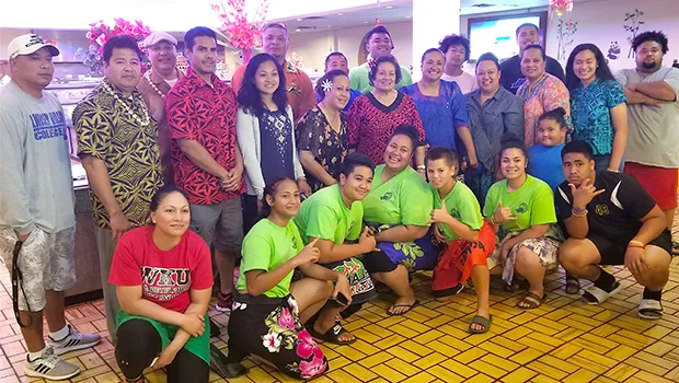 Congresswoman Aumua Amata visiting with active duty and retired military veterans and their families at Fort Knox recently